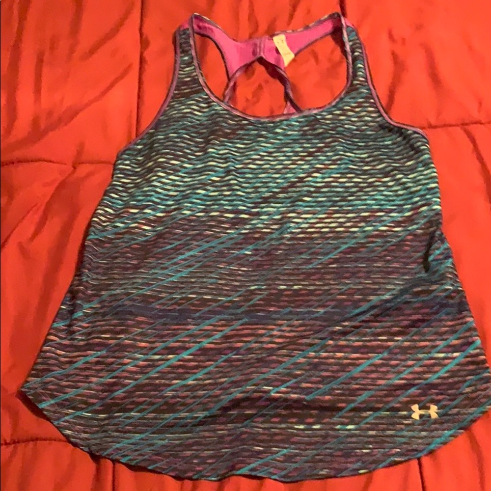 Under Armour racerback tank. Size small